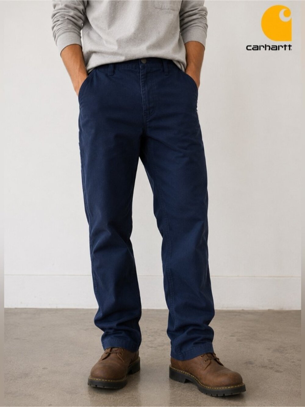 Carhartt FR Flame Resistant Ripstop Utility Work Pants Navy 34x32